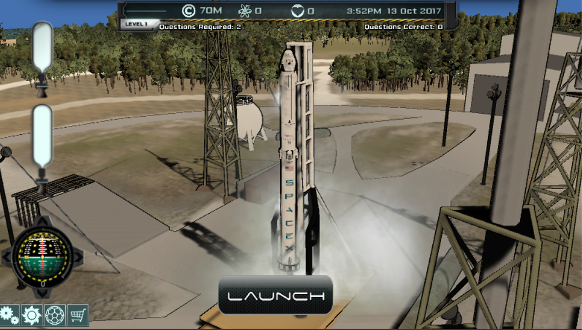 Intergalactic Education SpaceX Falcon9 launch e learning gameplay aligned to Common Core standards